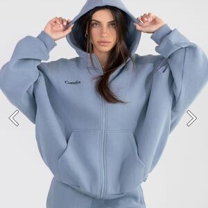 Comfrt Cloud Zip-Up Hoodie in Willow